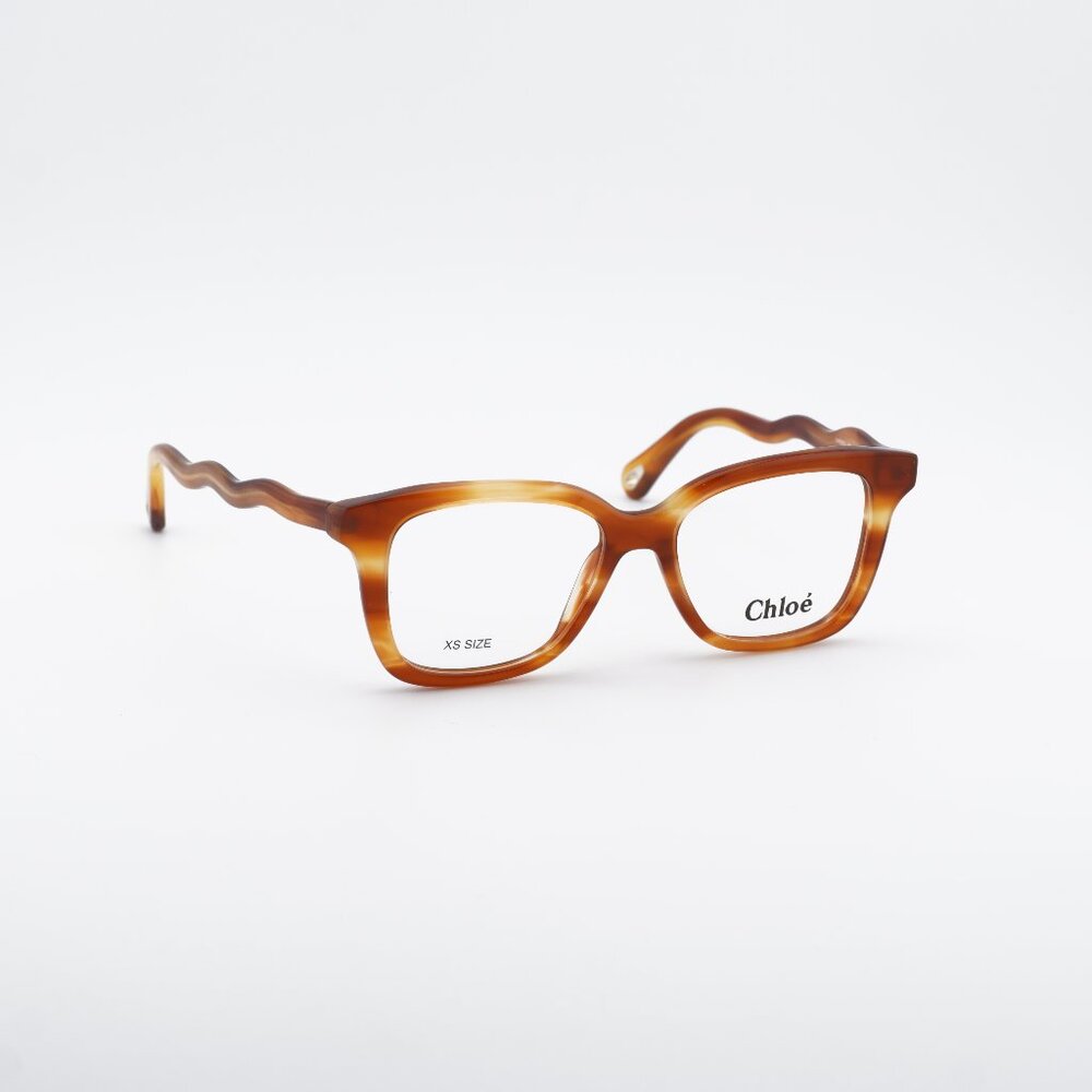 Chloe CH0090O 002 Eyeglasses Havana 49mm Square Frame